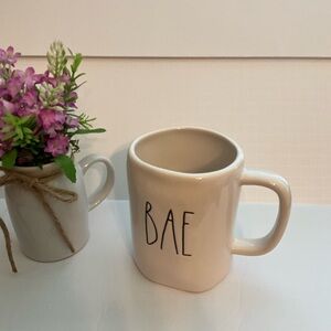Rae Dunn Cream Ceramic Mug with 'BAE' Text